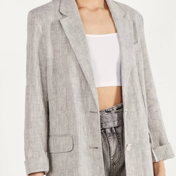 Bershka Gray Blazer - Picture 1 of 16